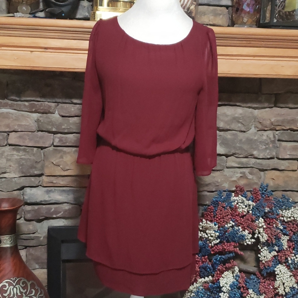 ⚡️Sale⚡️ALICE & OLIVIA SILK LAYERED CHIFFON DRESS SZ S